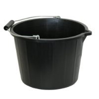 Black Builders Bucket 3 Gallon/14Ltrs