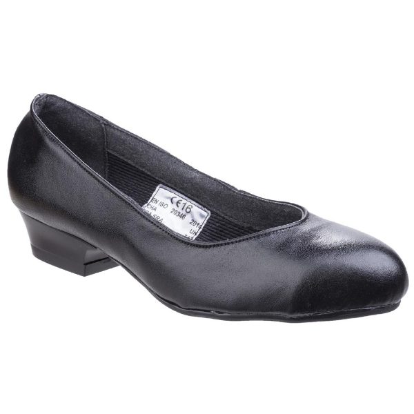 Footsure FS96 Black Ladies Court Shoe - Size 7
