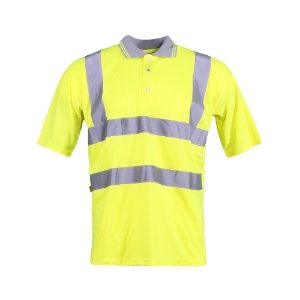 Warrior Yellow Hi-Vis S/Sleeve Poloshirt