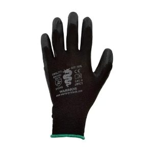 X12 Warrior GL315 PU Palm Coated Black Glove