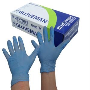 Gloveman Powder Free Blue Vynite Gloves