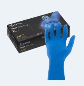 Mercator Blue Ideall Grip (Long Cuff) PF Nitrile X50