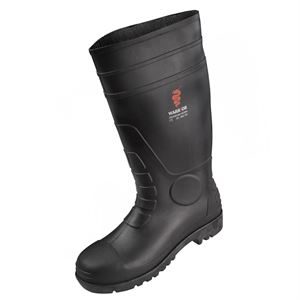 Warrior Black Safety Toe Wellingtons - Sizes 6 -13