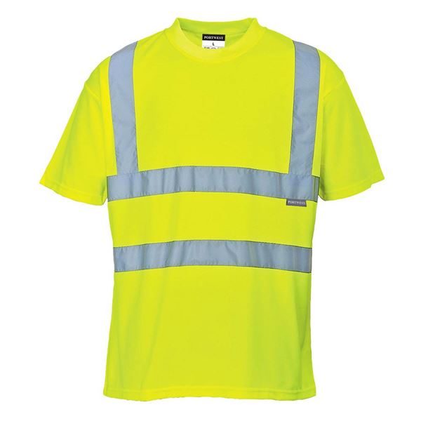 Portwest S478 Hi Viz Short Sleeve Yellow T-Shirt Size Medium