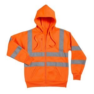 Warrior Orange Hi Viz Hooded Zip Sweatshirt