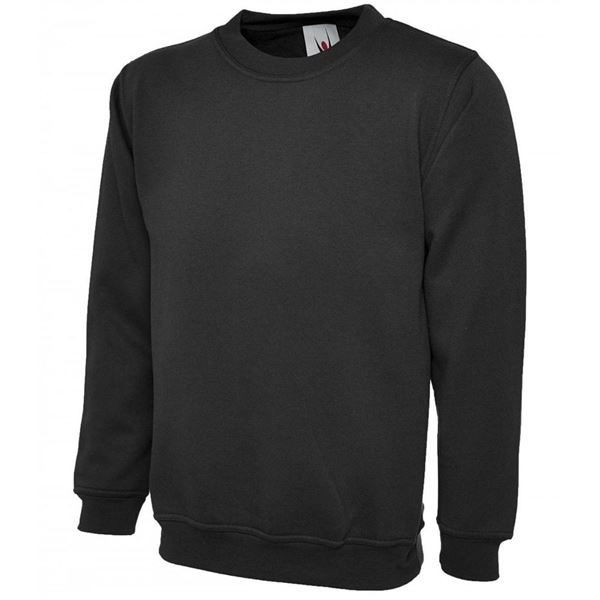 Uneek UC203 Black Sweatshirt - Size XL