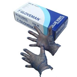 Gloveman Powdered Blue Vinyl Gloves