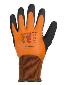 Warrior Black/Orange Latex Thermal Gloves